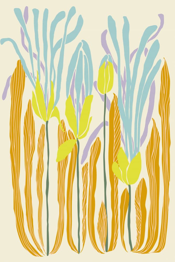 Abstract Garden Blooms by Annick — canvas wall art