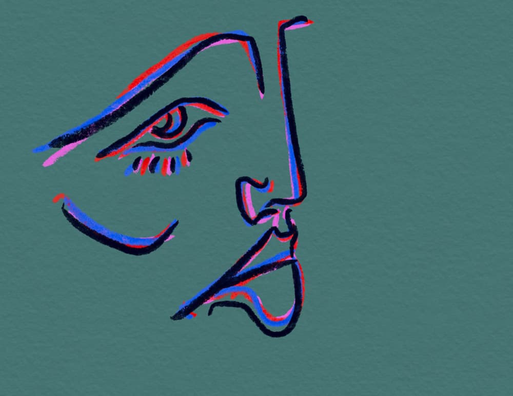 Chromatic Face Profile by JLC ART — canvas wall art