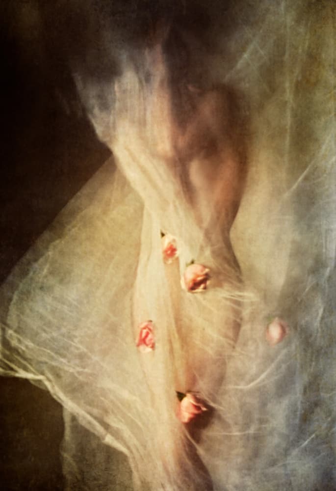 Dreamy Veiled Figure by miriana — canvas wall art