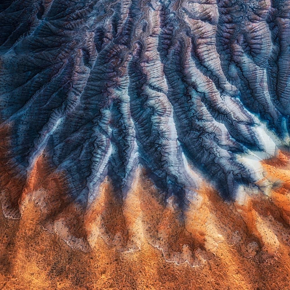 Blue Orange Canyons by Mei Xu — canvas wall art