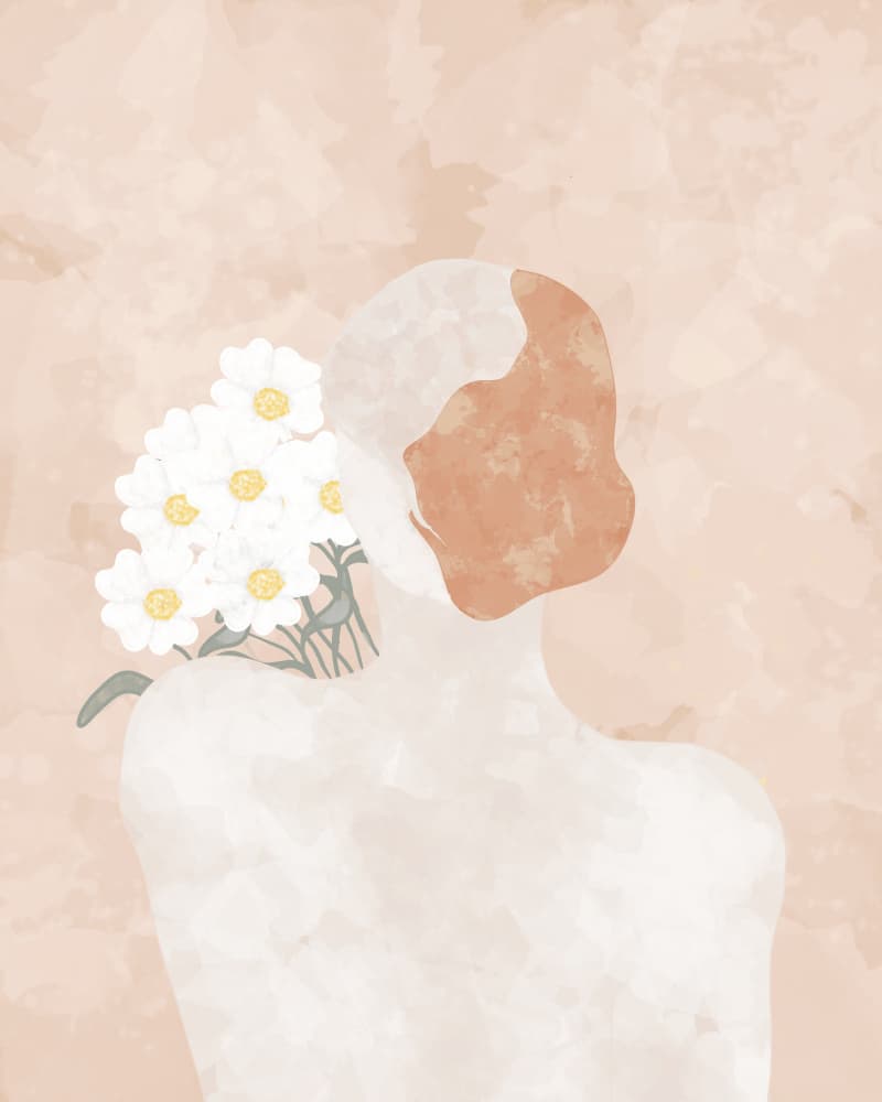 Ethereal Daisy Figure by Sannel Larson — canvas wall art