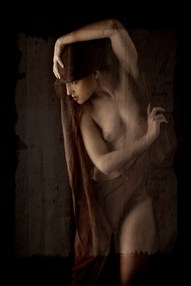 Classic Nude in Hat by Jan Slotboom — canvas wall art