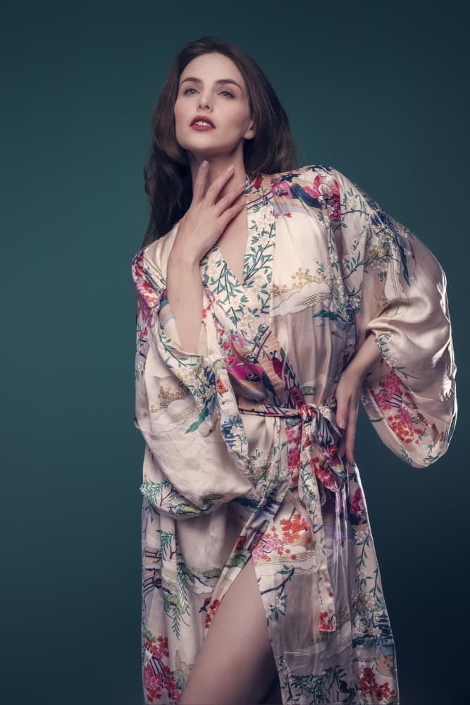 Captivating Floral Kimono by Jan Slotboom — canvas wall art