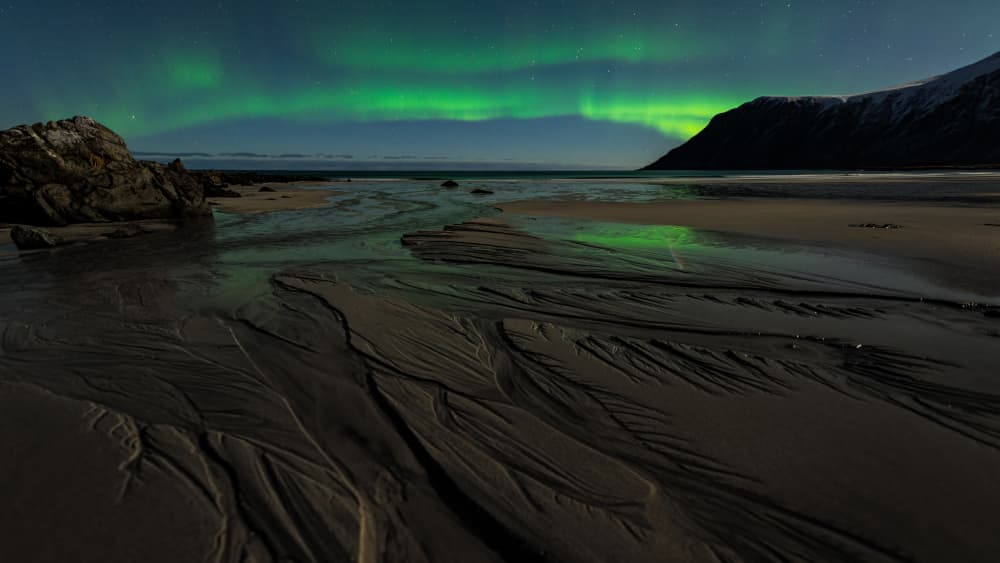 Coastal Aurora Display by James Zhen Yu — canvas wall art