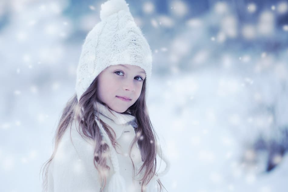 Serene Winter Child by Elena Karagyozova — canvas wall art