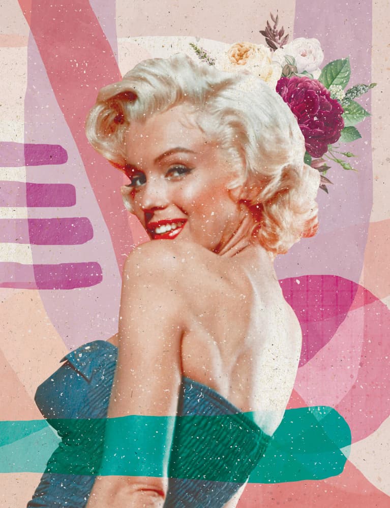 Blonde Glamour Flowers by Aylin Demir — canvas wall art