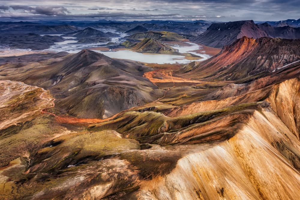 Colorful Mountain Valley by Luigi Ruoppolo — canvas wall art