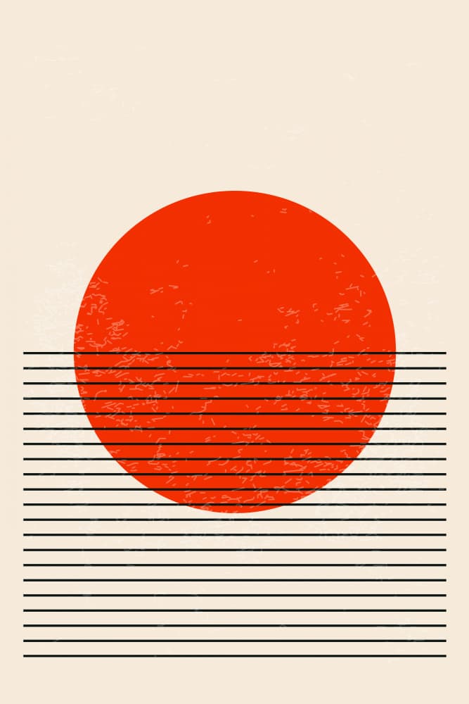 Abstract Red Horizon by jay stanley — canvas wall art
