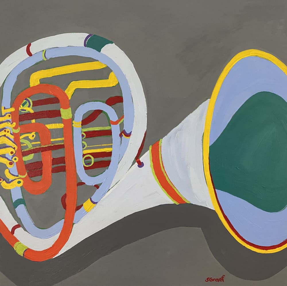 French Horn by Sue Graef — canvas wall art