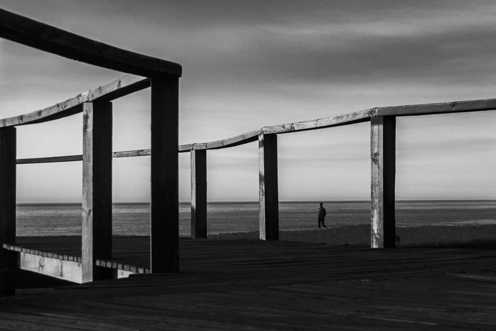 Solitary Beach Walk by Rui Ferreira — canvas wall art