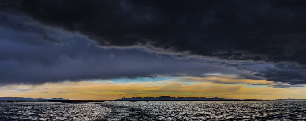 Dramatic Sky Over Ocean by Koji Morishige — canvas wall art