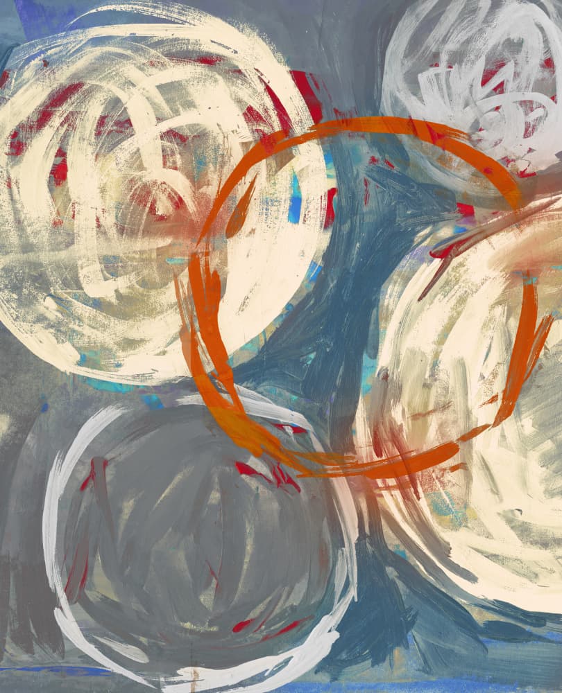 Bold Abstract Circles by Edward Selkirk — canvas wall art