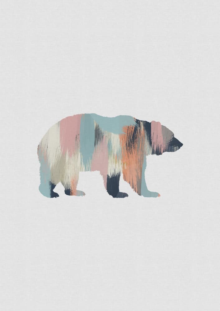Pastel Bear by Orara Studio — canvas wall art