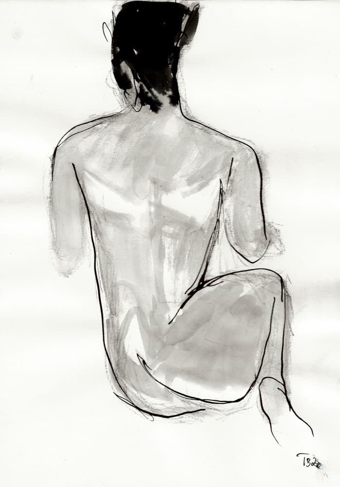 Resting Figure Drawing by Tore Bahnson — canvas wall art