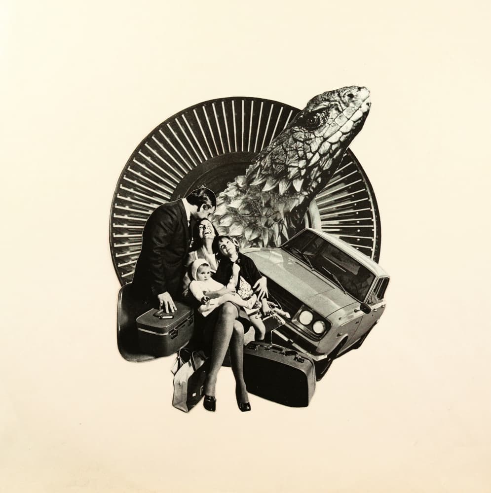 Surreal Family Road Trip by Mikhail Siskoff — canvas wall art