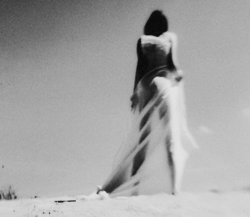 Ethereal Woman Flowing Dress by Bogdan Bouşcă — canvas wall art