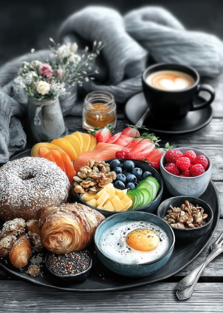 Cozy Morning Breakfast by Justyna Jaszke — canvas wall art