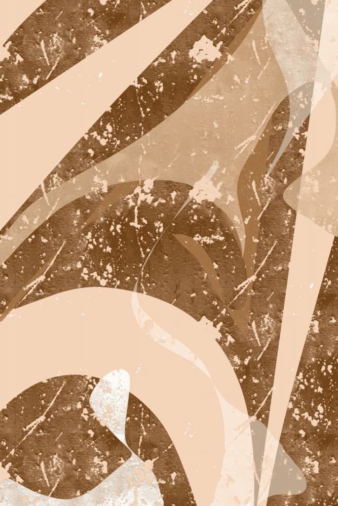 Earthy Abstract Curves by Yuli Saputra — canvas wall art