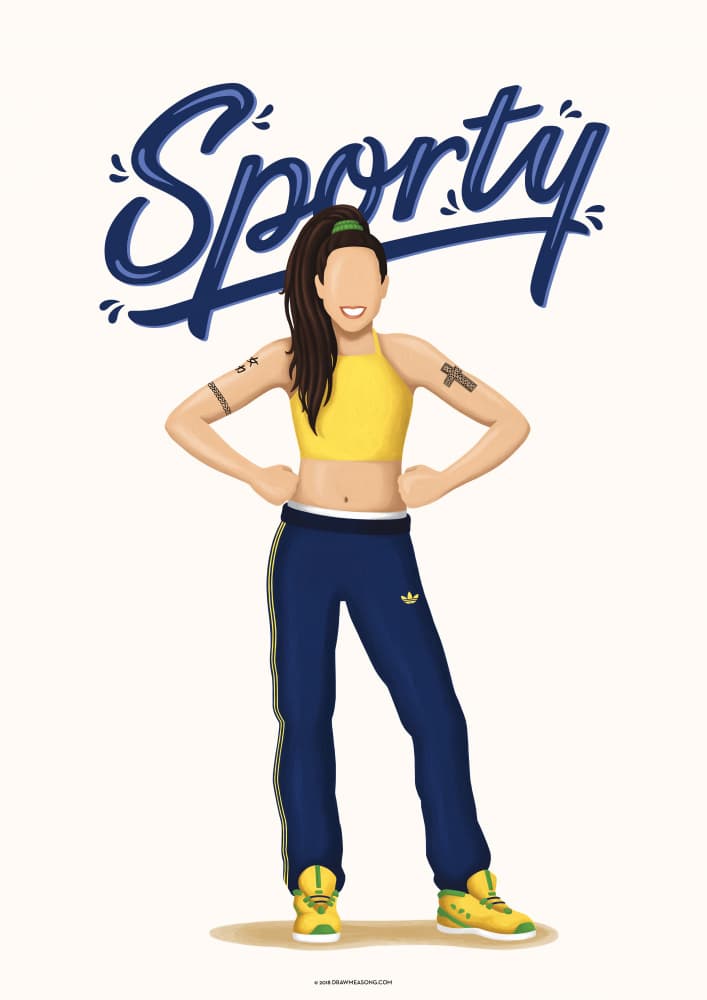 Sporty Woman by Nour Tohme — canvas wall art