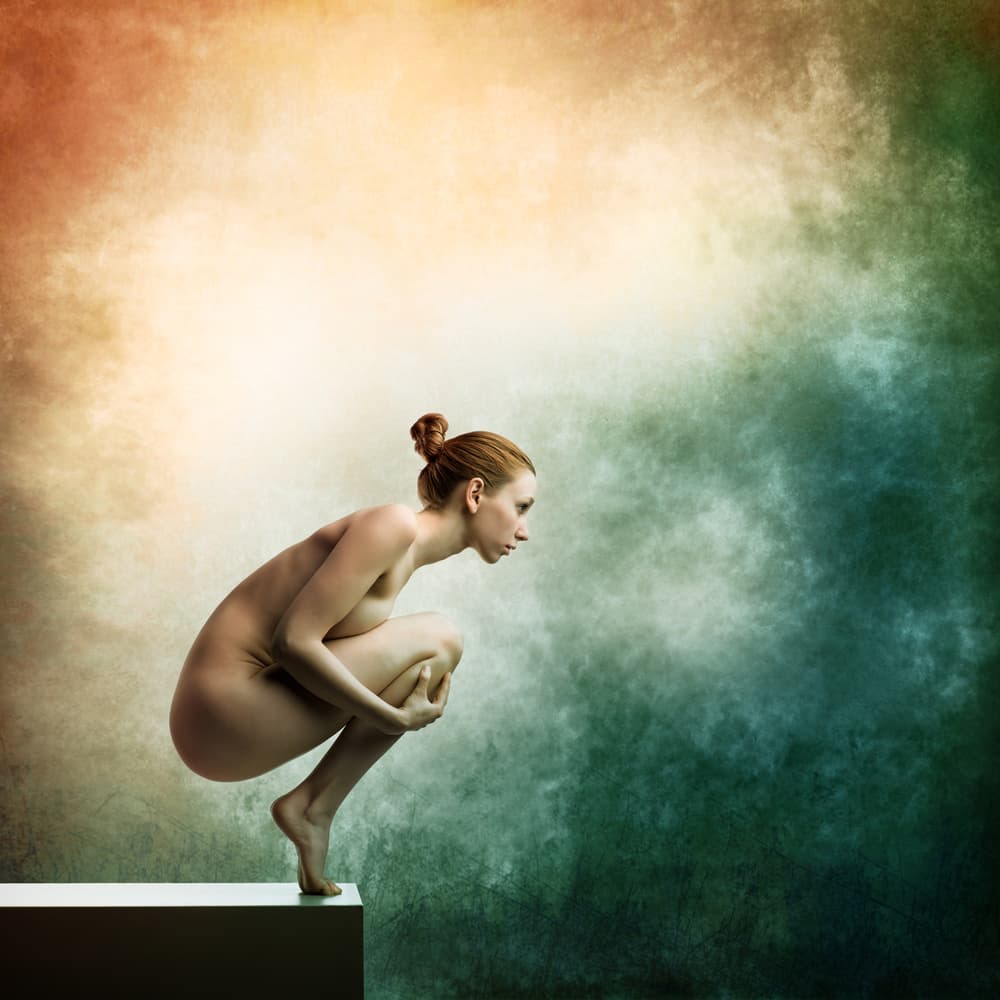 Delicate Nude Poise by AURIMAS VALEVICIUS — canvas wall art