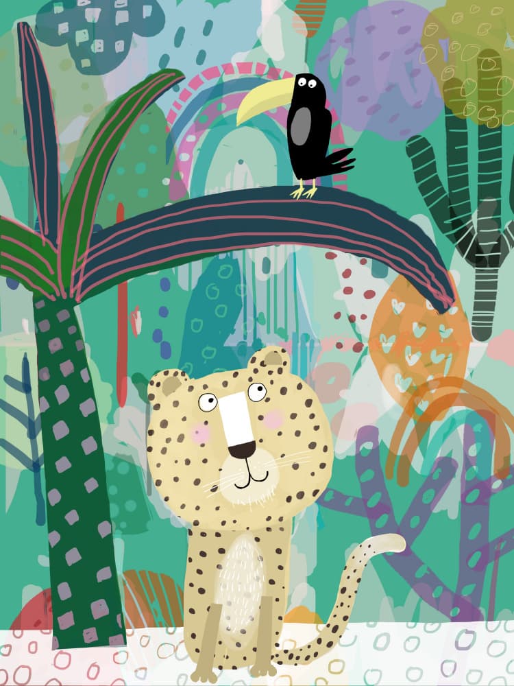 Playful Jungle Cheetah by Carla Daly — canvas wall art