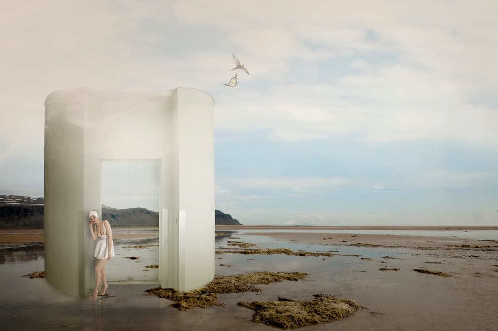 Dreamlike Coastal Bather by Christine von Diepenbroek — canvas wall art