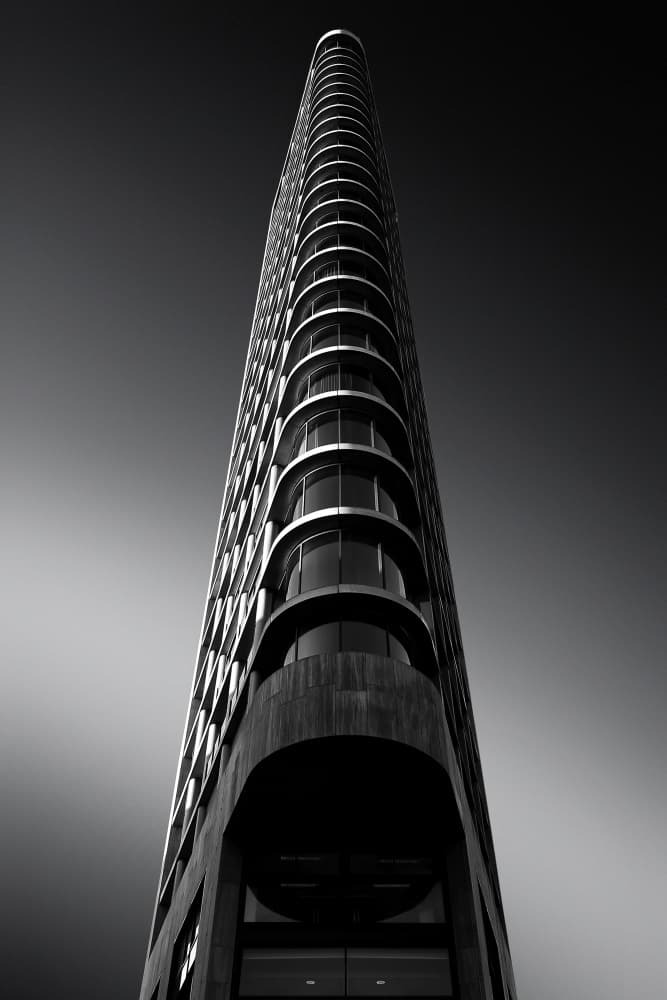 Upward Skyscraper View by Jorge Pimenta — canvas wall art