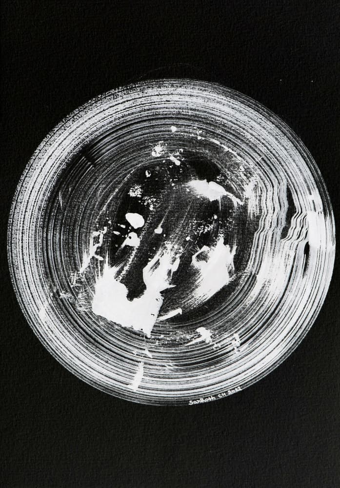 Abstract White Swirl by Santhosh ch — canvas wall art