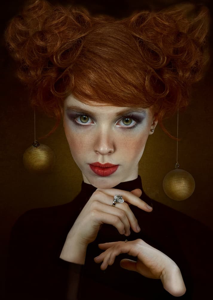 Elegant Redhead Portrait by Svetlana Melik-Nubarova — canvas wall art