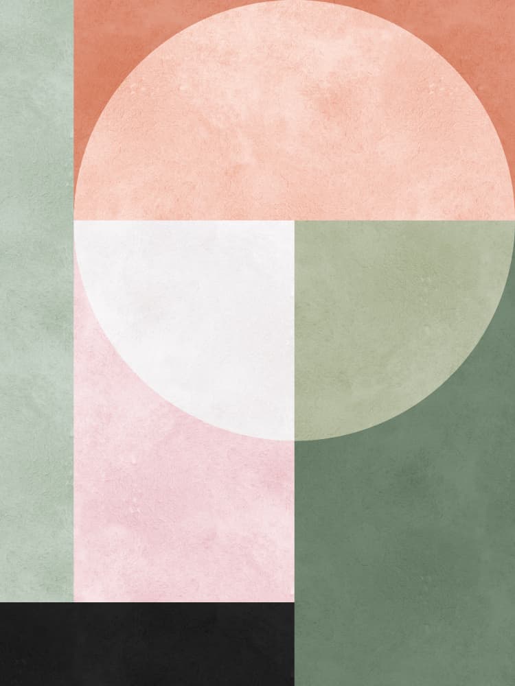 Muted Color Block Shapes by Vitor Costa — canvas wall art