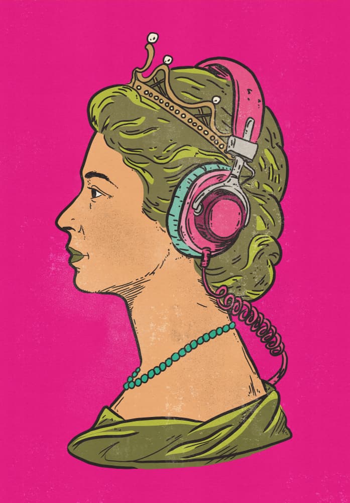 Royal Headphones by Nicholas — canvas wall art