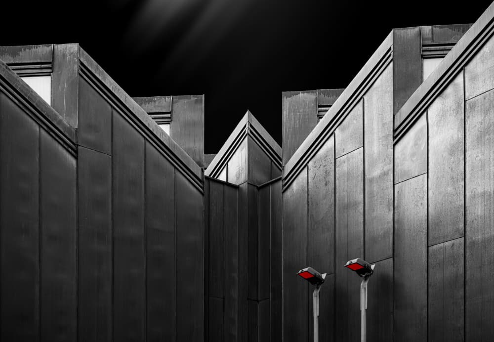 Angular Brutalist Forms by Roland M Schwerdtfeger — canvas wall art
