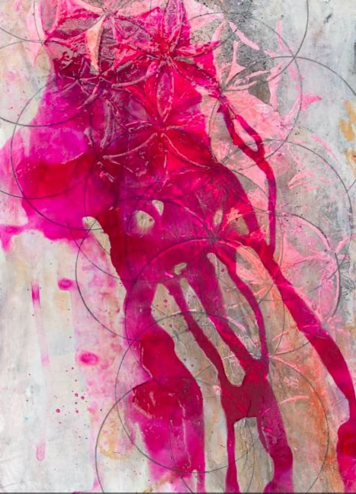 Vibrant Pink Flow by Deb Chaney — canvas wall art