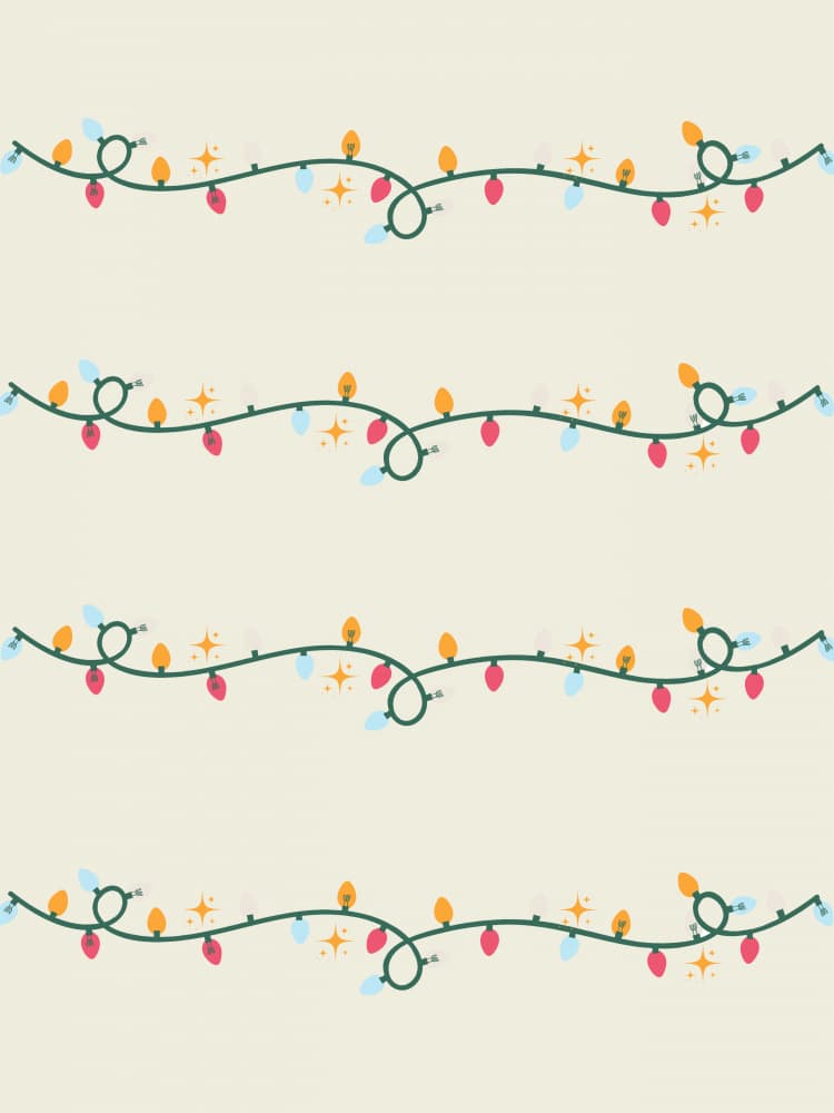 Festive String Lights by Elizabeth C — canvas wall art