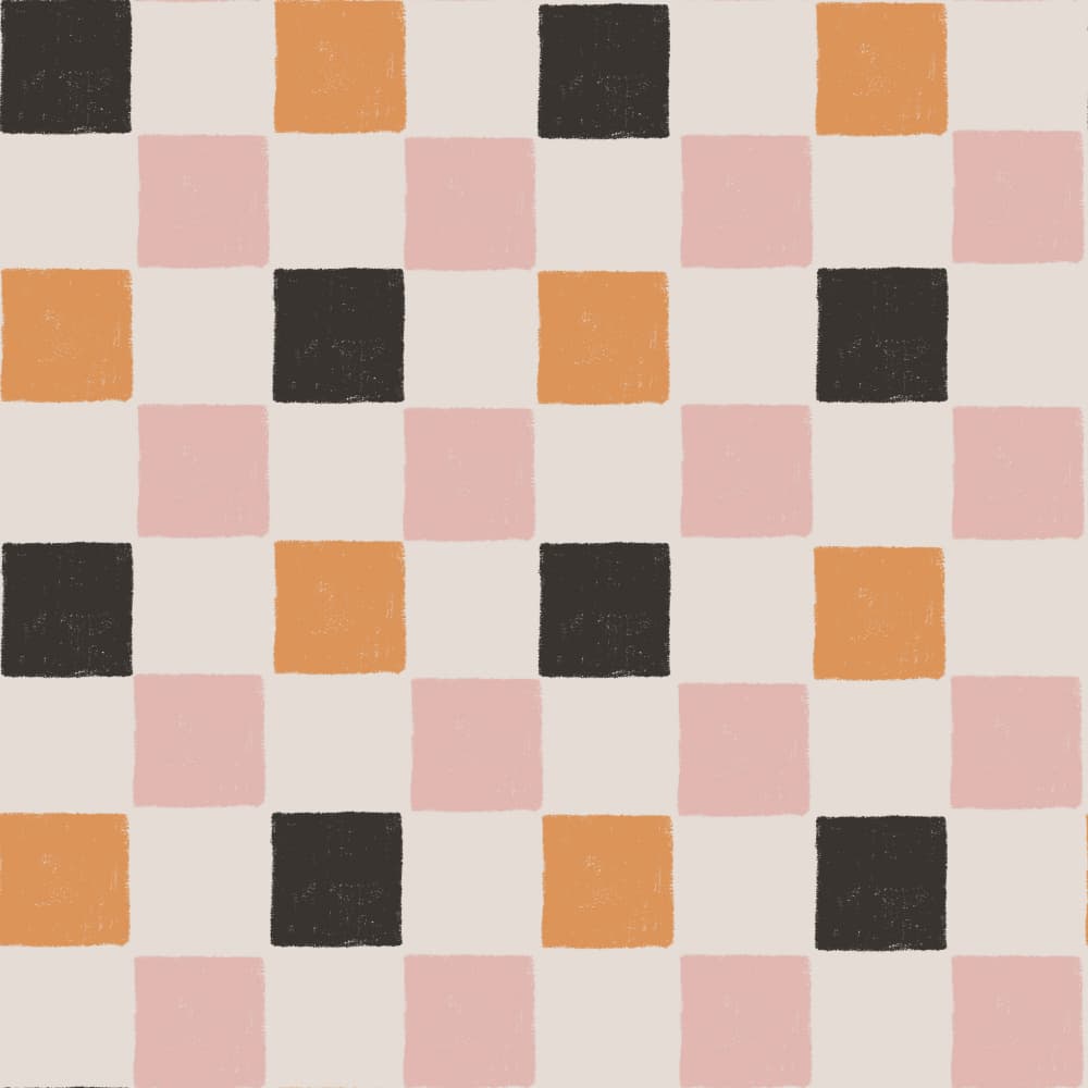 Blush Ochre Squares by Menina Lisboa — canvas wall art