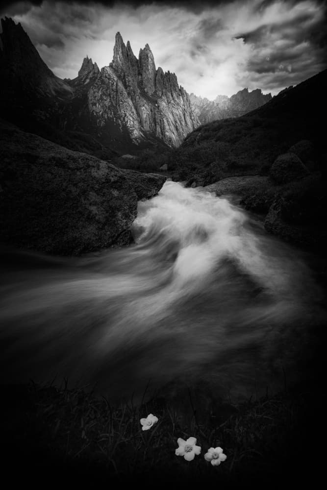 Moody Mountain Stream by Chao Feng 天馬 — canvas wall art