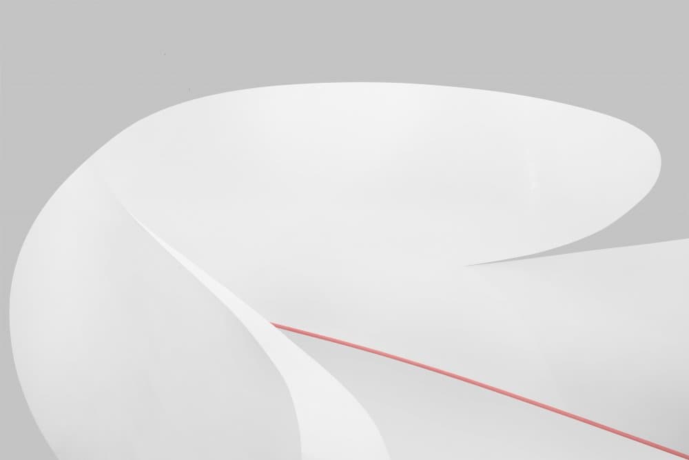 Modern Curves Red Line by Rolf Endermann — canvas wall art