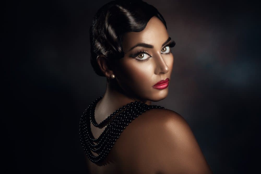 Vintage Glamour Portrait by Peppe Tambè — canvas wall art