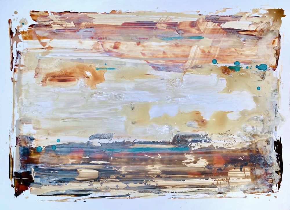 Earthy Abstract Layers by Gustaf Tidholm — canvas wall art