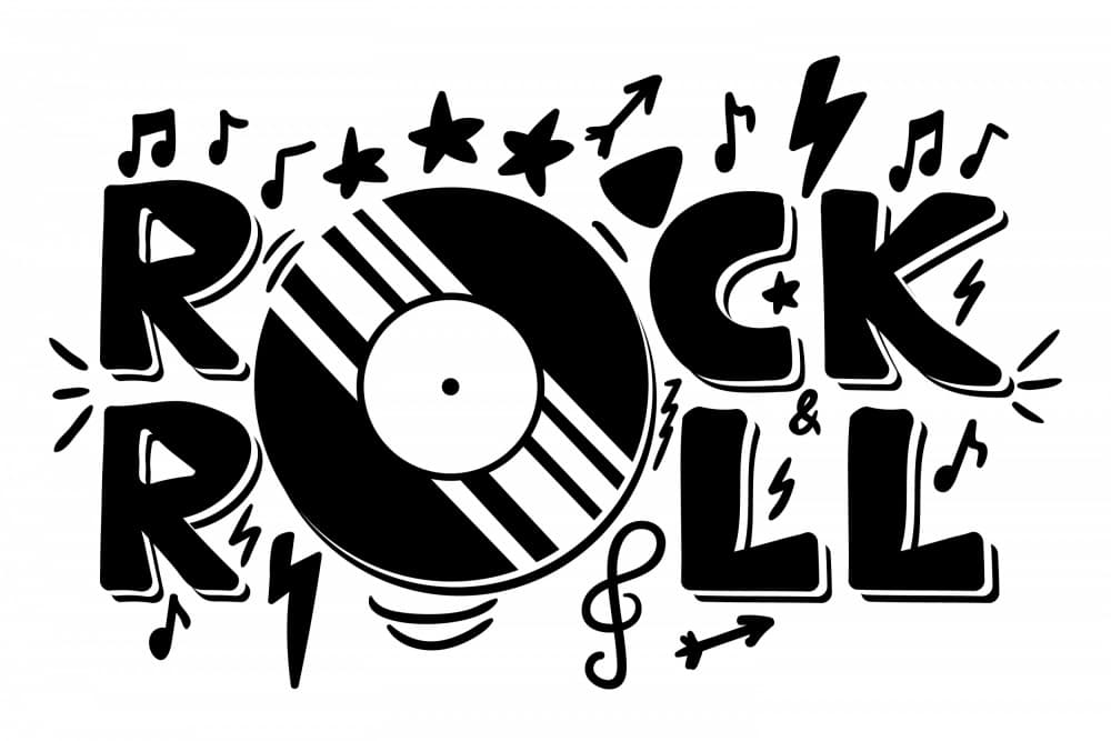 Rock and Roll Vinyl Vibes by Marika Barsrsind β canvas wall art