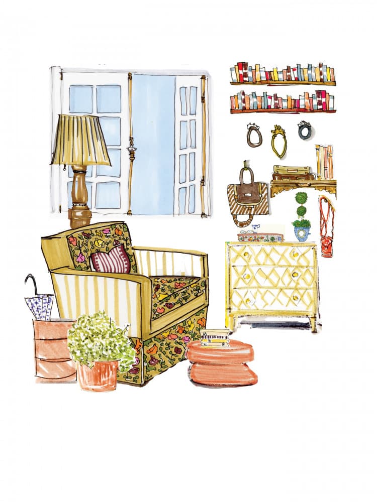 Cozy Eclectic Living Room by Breanna Megan Studio — canvas wall art