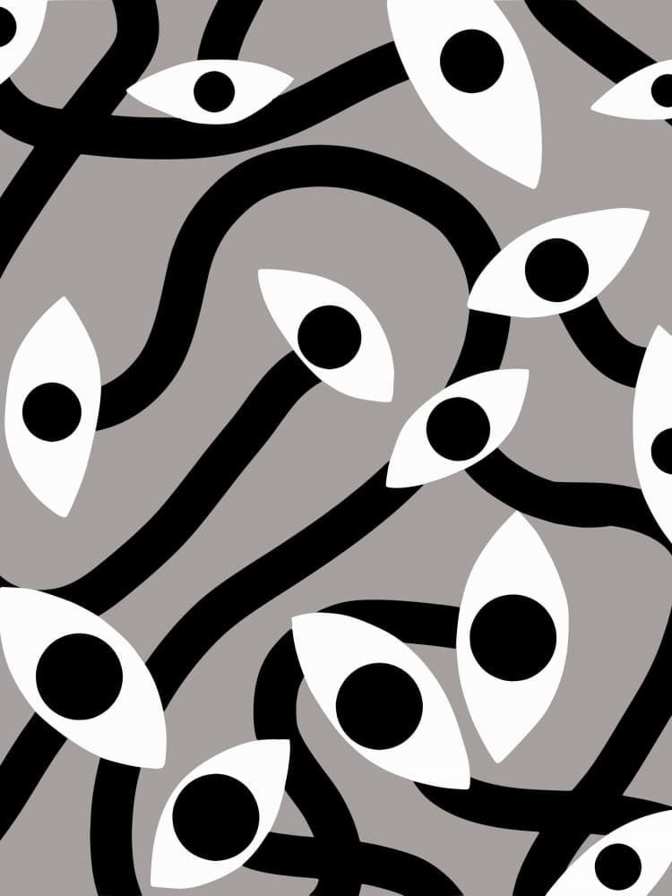 Abstract Eye Pattern by Little Dean — canvas wall art