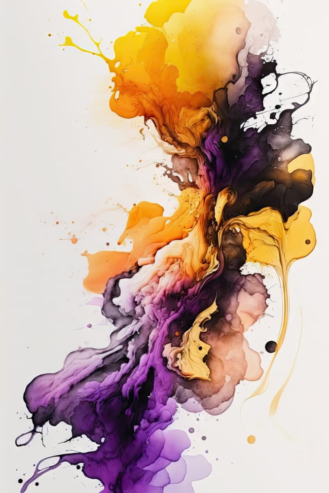 Vibrant Ink Flow by Mauro — canvas wall art