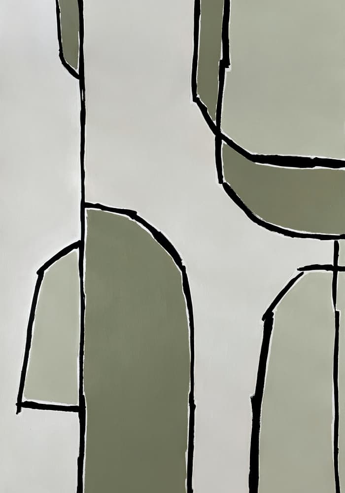 Abstract Sage Forms by Andrea Reichhart — canvas wall art