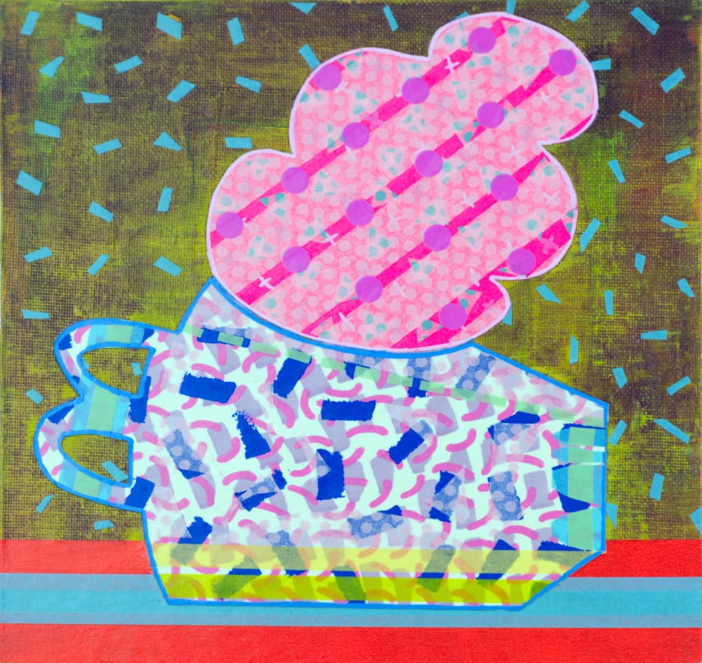 Colorful Pop Dessert Cup by David Galan — canvas wall art