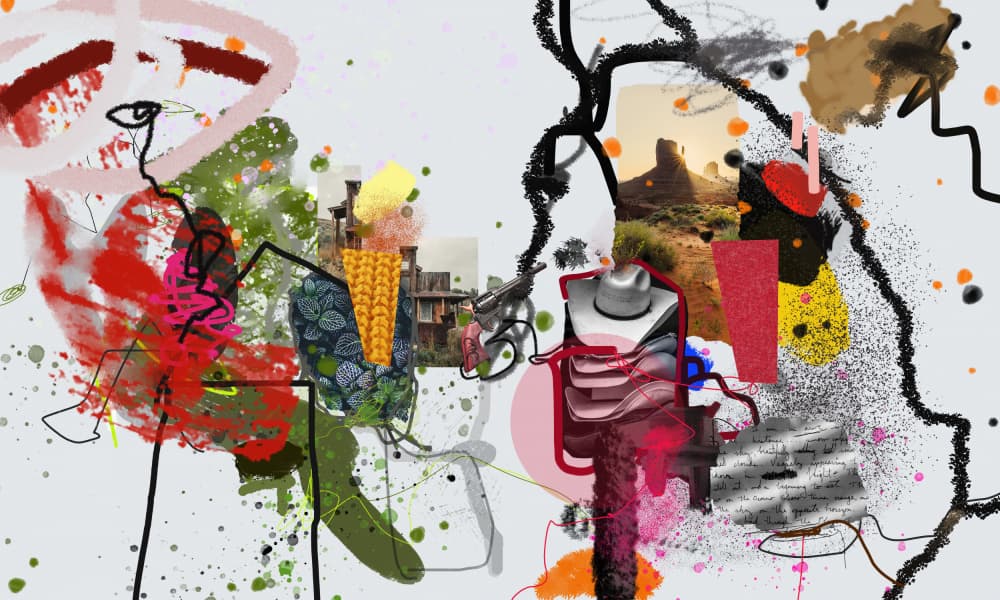 Colorful Wild Wild West.png by Pelin Atilla — canvas wall art