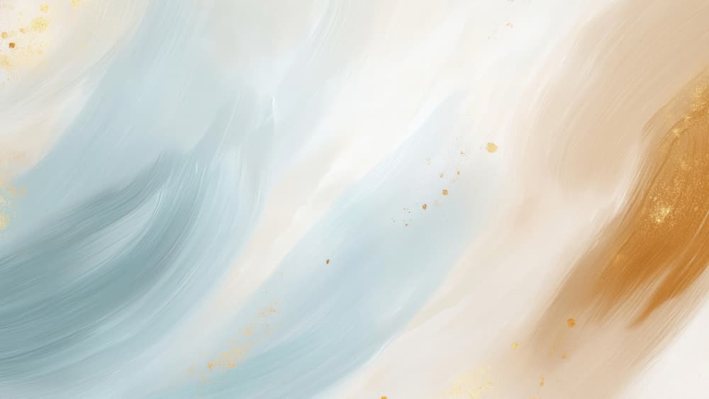 Abstract Blue Gold Strokes by Marika Barsrsind β canvas wall art