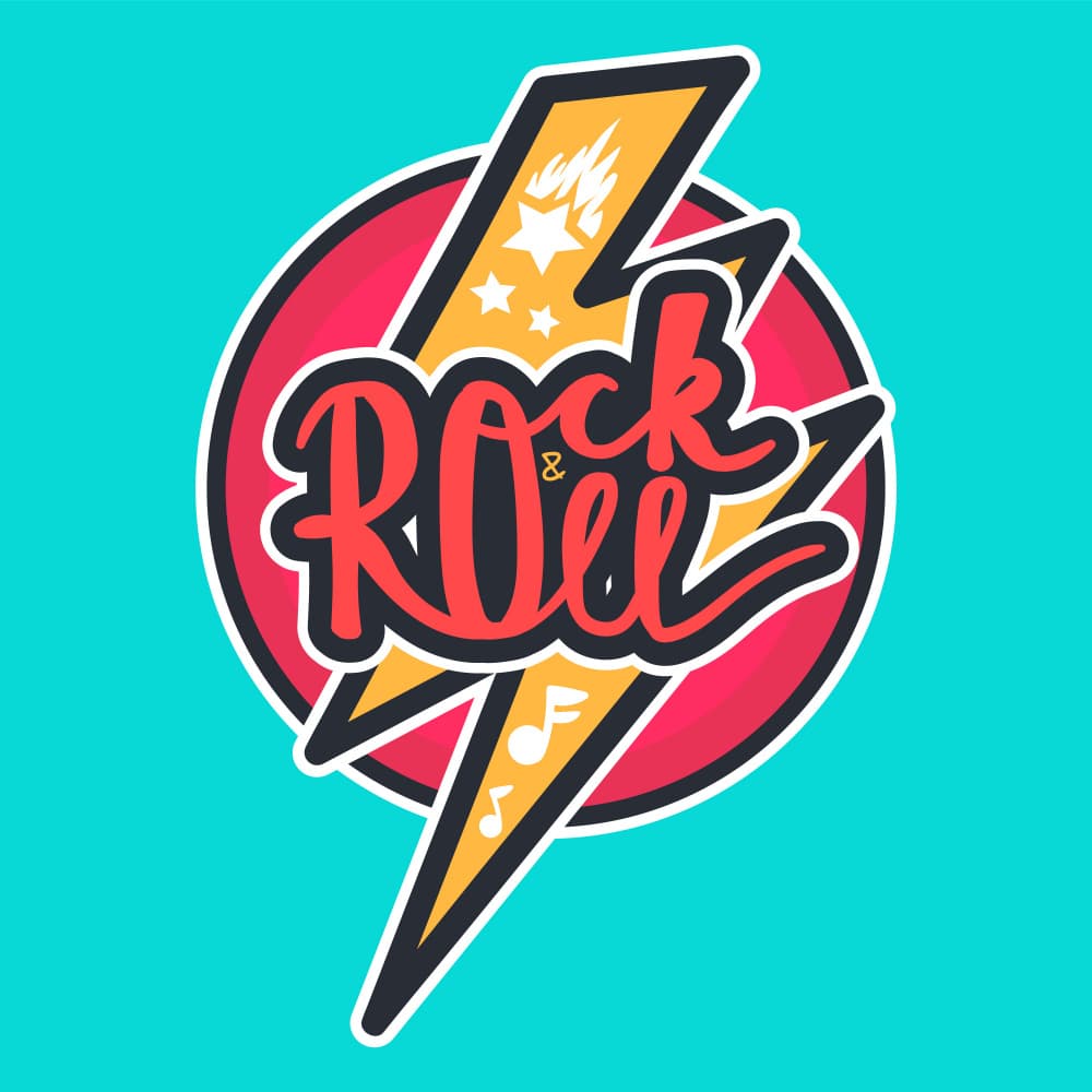 Rock And Roll Lightning by Marika Barsrsind β canvas wall art