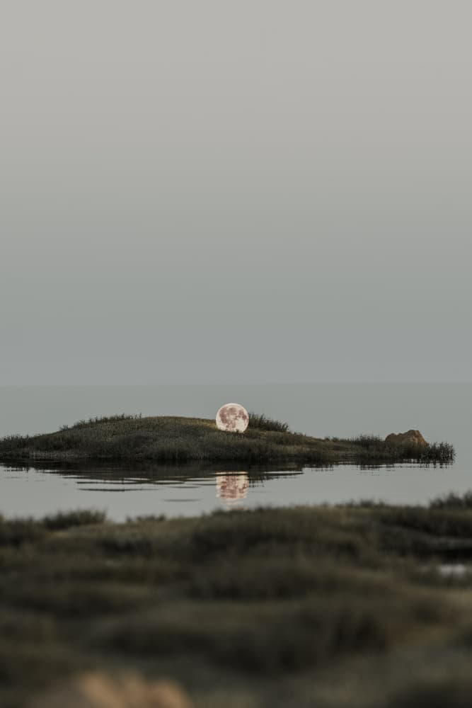 Moon Over Small Island by Javier Pardina — canvas wall art