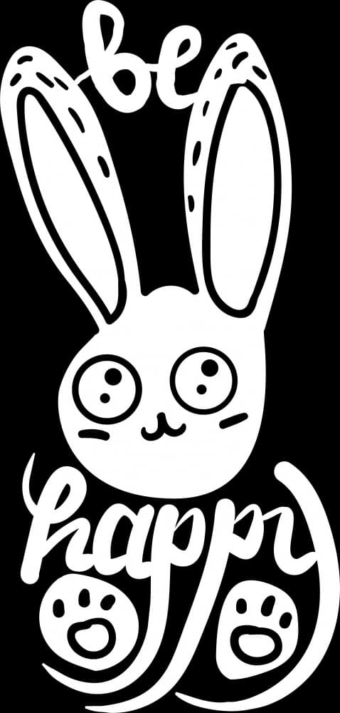 Be Happy Bunny by Marika Barsrsind β canvas wall art